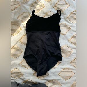 Black velvet top Suffolk leotard
